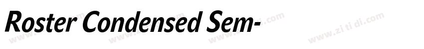 Roster Condensed Sem字体转换